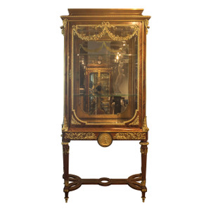 Louis XVI Style Gilt Bronze Mounted Kingwood Vitrine attrib. F. Linke Louis XVI Style Gilt Bronze Mounted Kingwood Vitrine attrib. F. Linke