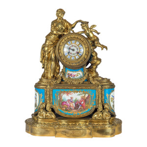Gilt Bronze Figural Mantel Clock Gilt Bronze Figural Mantel Clock