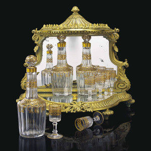 Exceptional Quality French Gilt Bronze and Glass Tantalus