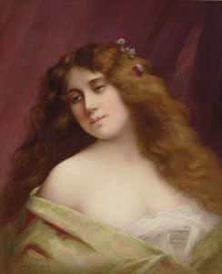 A Berlin KPM Porcelain Plaque “Lassitude” A Berlin KPM Porcelain Plaque “Lassitude”