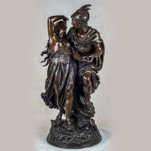 A Fine Quality Patinated Bronze Sculpture Depicting Perseus Freeing Andromeda by Jean-Léon Grégoire A Fine Quality Patinated Bronze Sculpture Depicting Perseus Freeing Andromeda by Jean-Léon Grégoire