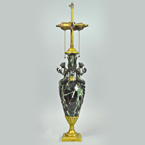 Fine Quality Gilt Bronze and Marble Urn Lamp Fine Quality Gilt Bronze and Marble Urn Lamp