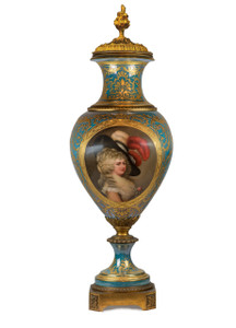 A Fine Quality Gilt Bronze Mounted Royal Vienna Porcelain Portrait Vase 