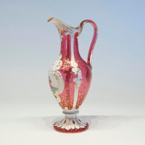 A Fine Bohemian Painted Glass Vase A Fine Bohemian Painted Glass Vase
