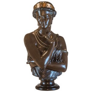 A Fine Patinated Bronze Bust of Helen of Troy by Clésinger A Fine Patinated Bronze Bust of Helen of Troy by Clésinger