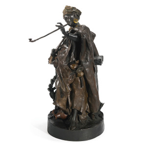 A fine Austrian patinated and gilt bronze sculpture by Arthur Strasser A fine Austrian patinated and gilt bronze sculpture by Arthur Strasser