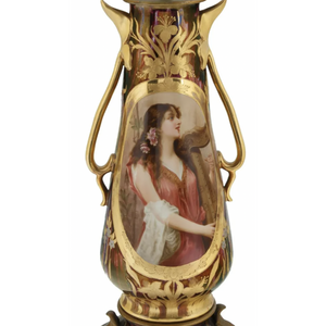 Fine Royal Vienna Porcelain Vase Lamp