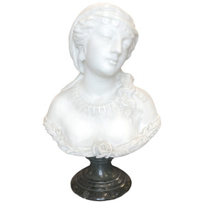 Sulamitide bust by Pasquale Romanelli (Italian, 1812-1887) Sulamitide bust by Pasquale Romanelli (Italian, 1812-1887)