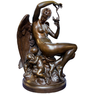 Bronze Female Figural statue "Le Crépuscule"  by Emile-Andre Boisseau 