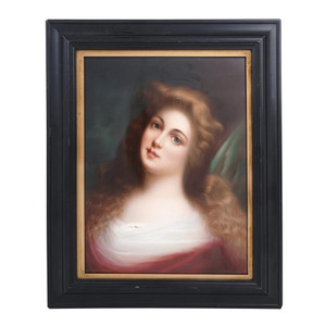 KPM Hand painted Porcelain plaque of a Beauty KPM Hand painted Porcelain plaque of a Beauty