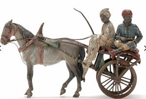 Franz Bergman's Vivid Tableau: A Bedouin Journey in Cold-Painted Bronze Franz Bergman's Vivid Tableau: A Bedouin Journey in Cold-Painted Bronze