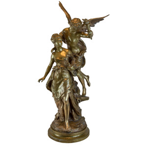 Fine Quality Patinated Bronze Statue by Mathurin Moreau Fine Quality Patinated Bronze Statue by Mathurin Moreau