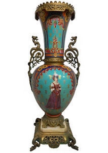 Exotic Bronze mounted Porcelain Vase