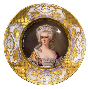 Royal Vienna Portrait Plate of Madame de Montesson Royal Vienna Portrait Plate of Madame de Montesson