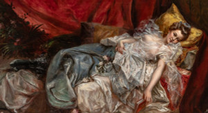 Anton Telser Woman in Repose Oil Painting Anton Telser Woman in Repose Oil Painting