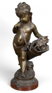 Bronze Statue of a Girl by Chéret Bronze Statue of a Girl by Chéret