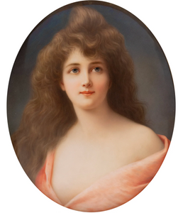 KPM Porcelain Portrait Plaque after La Pensée