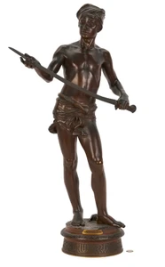 Jean J. Cambos, Bronze Sculpture of David