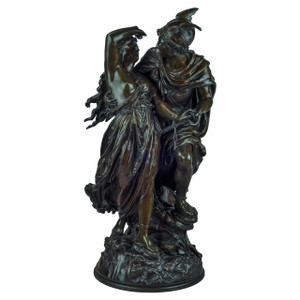 "Perseus & Andromeda" Patinated Bronze Sculpture by Jean Louis Gregoire "Perseus & Andromeda" Patinated Bronze Sculpture by Jean Louis Gregoire
