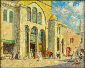 A Fine Orientalist Painting "The Palace After Basha" by Addison Millar A Fine Orientalist Painting "The Palace After Basha" by Addison Millar