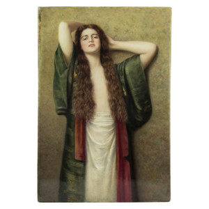 KPM Hand-painted Porcelain Plaque Depicting Portrait of a Beautiful Lady KPM Hand-painted Porcelain Plaque Depicting Portrait of a Beautiful Lady