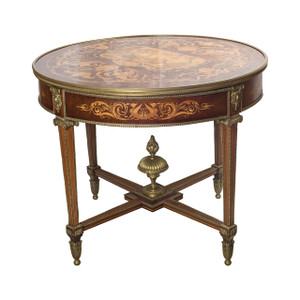 Neo-classical Ormolu-mounted Parquetry and Satinwood Marquetry Center Table Neo-classical Ormolu-mounted Parquetry and Satinwood Marquetry Center Table