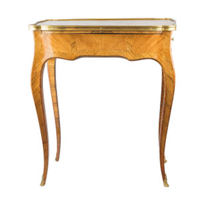 French Marquetry Kingwood Lacquered Rectangular Table French Marquetry Kingwood Lacquered Rectangular Table