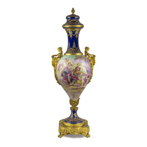A Fine Sèvres Style Porcelain and Gilt Bronze-Mounted Vase and Cover A Fine Sèvres Style Porcelain and Gilt Bronze-Mounted Vase and Cover