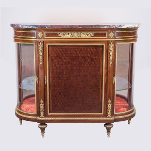 Louis XVI Style Gilt Bronze Mounted Parquetry Meuble d’Appui by Sormani Louis XVI Style Gilt Bronze Mounted Parquetry Meuble d’Appui by Sormani