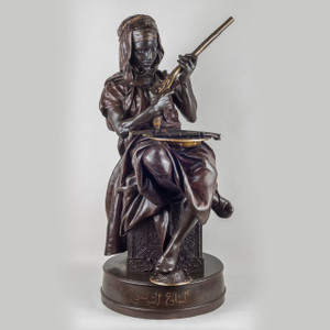 A Fine Quality Patinated Bronze Sculpture of a Tunisian Merchant by Emile Peynot A Fine Quality Patinated Bronze Sculpture of a Tunisian Merchant by Emile Peynot