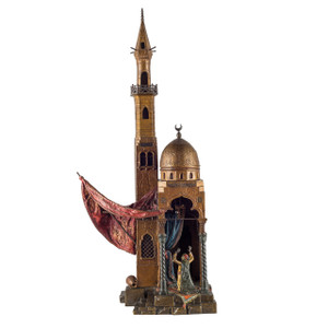 A Fine Quality Austrian Cold-Painted Bronze a mosque by Franz Bergman A Fine Quality Austrian Cold-Painted Bronze a mosque by Franz Bergman