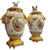 A Fine Pair of Gilt Bronze Mounted Painted Porcelain Vases and Eagle Finial Covers by K.P.M.
