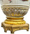 A Fine Pair of Gilt Bronze Mounted Painted Porcelain Vases and Eagle Finial Covers by K.P.M.