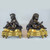 A Fine Quality Pair of French Gilt and Patinated Bronze Figural Chenets