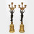 Pair of Empire Gilt and Patinated Bronze Five-Light Candelabras Pair of Empire Gilt and Patinated Bronze Five-Light Candelabras
