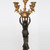 Pair of Empire Gilt and Patinated Bronze Five-Light Candelabras Pair of Empire Gilt and Patinated Bronze Five-Light Candelabras
