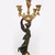 Pair of Empire Gilt and Patinated Bronze Five-Light Candelabras Pair of Empire Gilt and Patinated Bronze Five-Light Candelabras