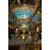 Gilt-Bronze Champlevé Enamel Six-Light Chandelier