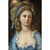 A Fine KPM Oval Plaque depicting a Beautiful Lady in Blue Dress