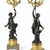 Fine Quality Pair of Gilt-Bronze and Patinated Bronze and Marble Candelabra