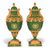 A Fine Quality Pair of Gilt-Bronze Mounted Sèvres Style  Green Ground Napoleonic Porcelain Vase and Cover