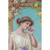 A Fine Painting of a Beautiful Lady Smelling a Rose by Oliver Stockman