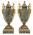 A Fine Pair of French Gilt Bronze Mounted Marble Urns