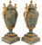 A Fine Pair of French Gilt Bronze Mounted Marble Urns