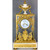 A Unique Gilt Bronze Garniture Clock set with Cut Glass and White Marble  A Unique Gilt Bronze Garniture Clock set with Cut Glass and White Marble