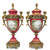 A Pair of Gilt Bronze Mounted Sèvres-Style Porcelain Covered Urns