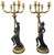 Pair of Female Figural Cornucopia Candelabras 