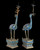 Pair Chinese Cloisonne Cranes as Candlestick Prickets Pair Chinese Cloisonne Cranes as Candlestick Prickets
