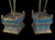 Pair Chinese Cloisonne Cranes as Candlestick Prickets Pair Chinese Cloisonne Cranes as Candlestick Prickets
