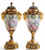 Unique Sevres-Style Opulence: Hand-Painted Porcelain Urns by F. Bellanger